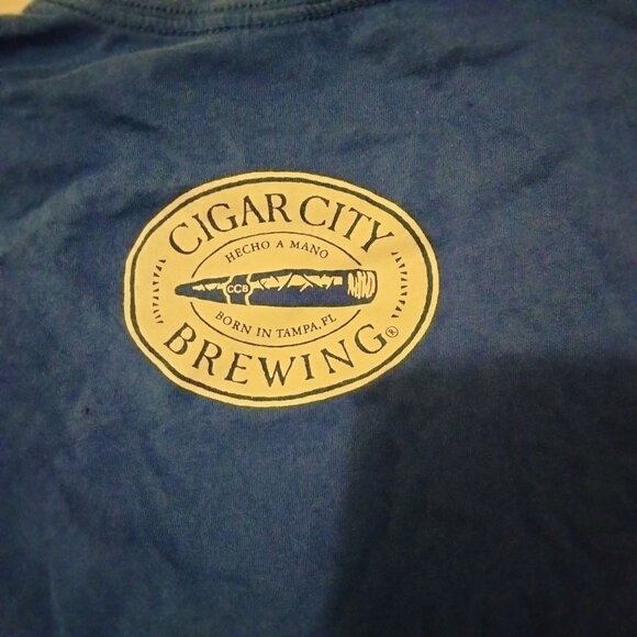Cigar City Brewing  Tee CGR CTY Blue  In Hops We Trust  Bella Canvas S USA - Picture 4 of 8